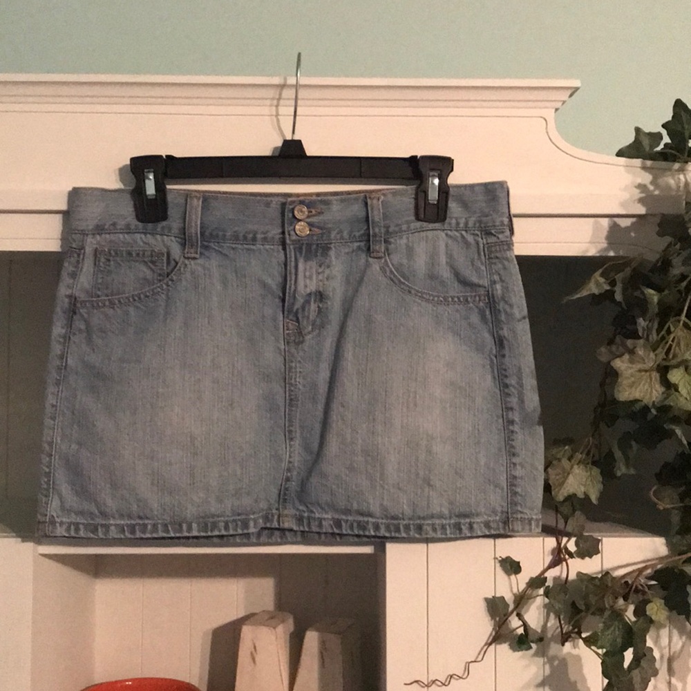 Light Jean Mini Skirt